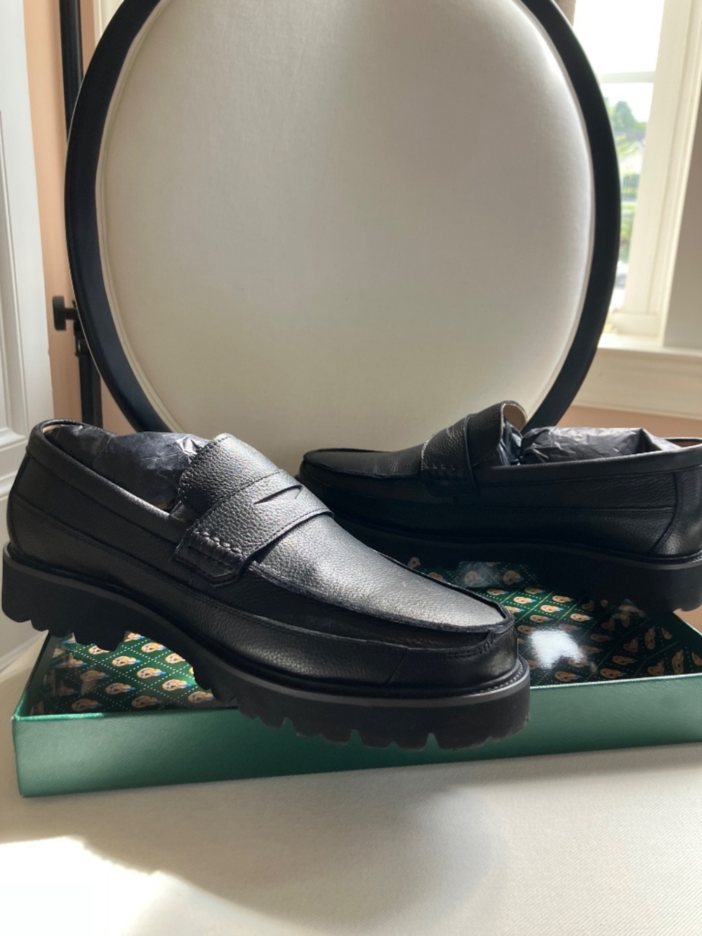 Marc Nolan ADLER LUG PENNY LOAFERS - Size 10